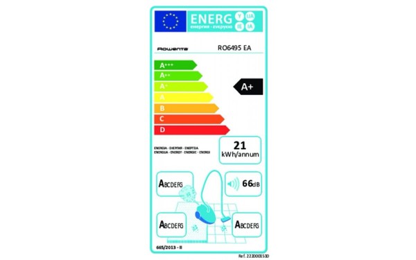 ROWENTA RO6495EA - &Eacute;tiquette &eacute;nergie