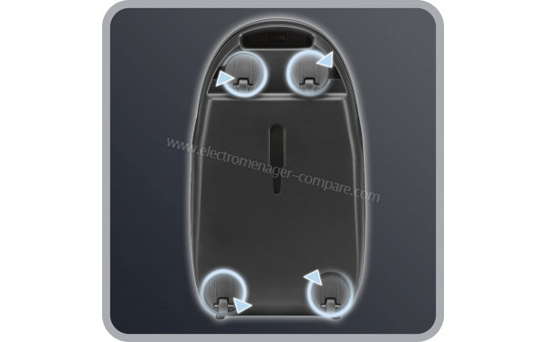 ROWENTA RO6899EA - Vue des roues multidirectionnelles