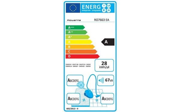 ROWENTA RO7663EA - &Eacute;tiquette &eacute;nergie