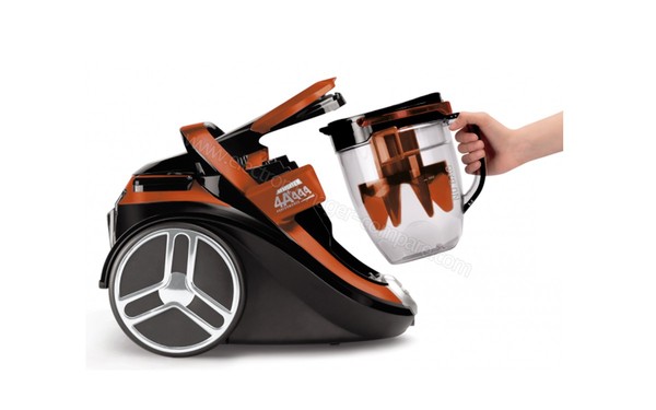 ROWENTA RO7673EA - Vue de l'extraction du bac &agrave; poussi&egrave;re