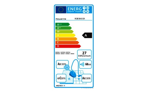 ROWENTA RO8346EA - &Eacute;tiquette &eacute;nergie