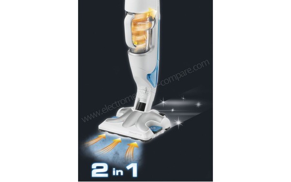 ROWENTA RY7557WH - Fonction 2 en 1 : Aspiration + Nettoyage (cr&eacute;dit : Boulanger)