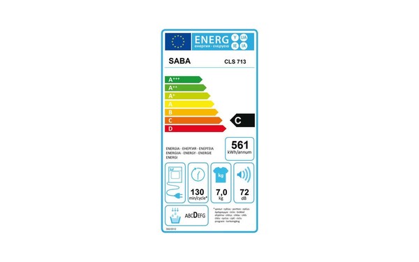 SABA CLS713 - &Eacute;tiquette &eacute;nergie