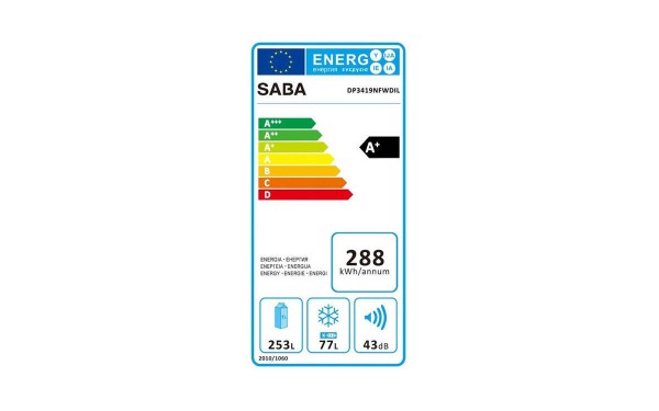 SABA DP3419NFWDIL - &Eacute;tiquette &eacute;nergie