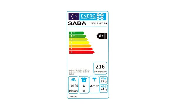 SABA LFS812IT16WHBN - &Eacute;tiquette &eacute;nergie