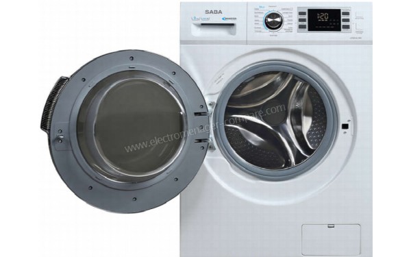 SABA LFS914L19W - Vue de face avec hublot ouvert