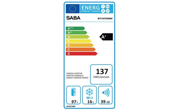 SABA RT10T05WH - &Eacute;tiquette &eacute;nergie