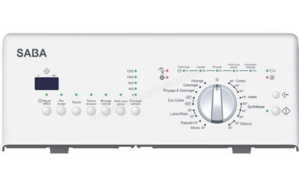 SABA TL612H19W - Panneau de commandes