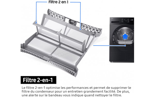 SAMSUNG DV80DG52B0AH - Filtre 2 en 1