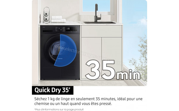 SAMSUNG DV80DG52B0AH - Programme Quick Dry 35'