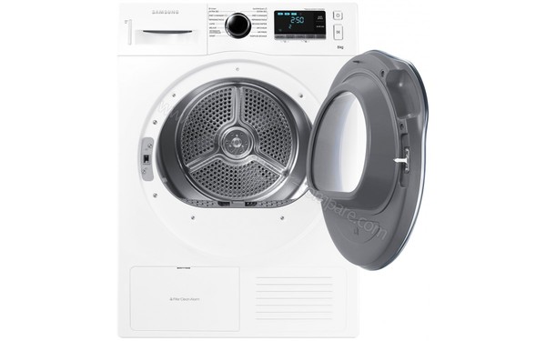 SAMSUNG DV80K6010CW - Vue de face hublot ouvert (cr&eacute;dit : Boulanger)