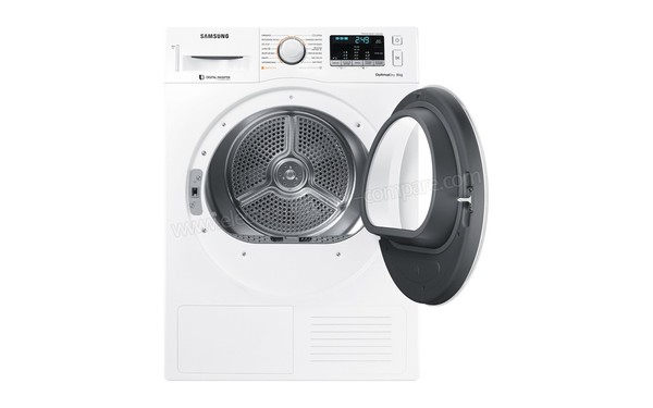 SAMSUNG DV80M52101W - Vue de face avec hublot ouvert (cr&eacute;dit : Darty)