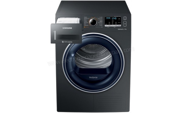 SAMSUNG DV80M52103X - Vue de face avec bac de condensation