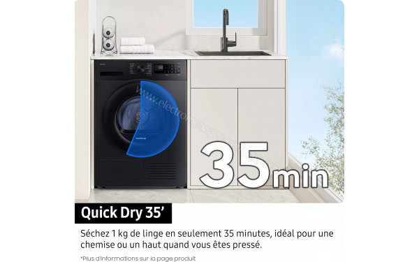 SAMSUNG DV90DB7845GE - Technologie Quick Dry 35'