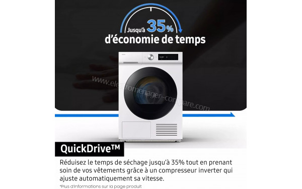 SAMSUNG DV90DB7845GE - Technologie Quick Drive