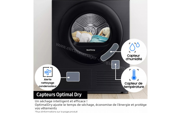 SAMSUNG DV90DB7845GE - Capteurs Optimal Dry