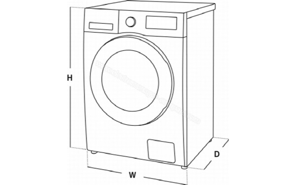 SAMSUNG DV90DG52A0AE - Dimensions