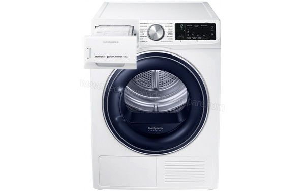 SAMSUNG DV90N62632W - Bac de r&eacute;cup&eacute;ration d'eau (cr&eacute;dit : Boulanger)