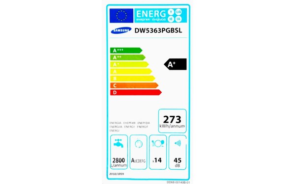 SAMSUNG DW5363PGBSL - &Eacute;tiquette &eacute;nergie