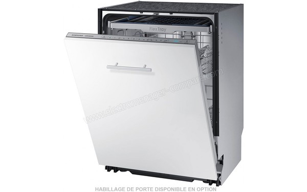 SAMSUNG DW60J9970BB - Vue 3/4 droite porte ouverte
