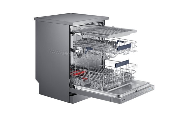 SAMSUNG Water Wall DW60M9550FS - Vue 3/4 gauche avec porte ouverte