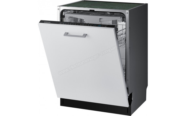 SAMSUNG DW60R7050BB - Vue 3/4 droite porte entrouverte