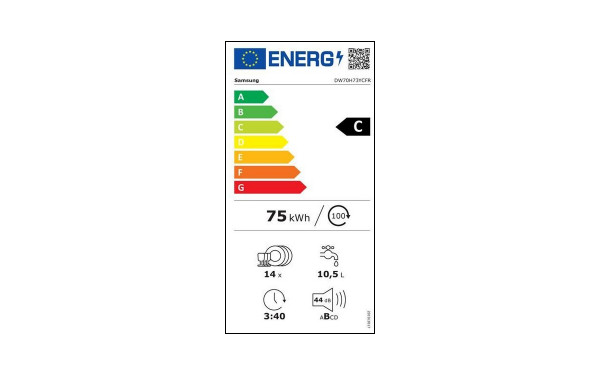 SAMSUNG DW70H73YCFR - &Eacute;tiquette &eacute;nergie v2