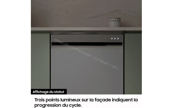 SAMSUNG DW70H73YCFV - Affichage du statut