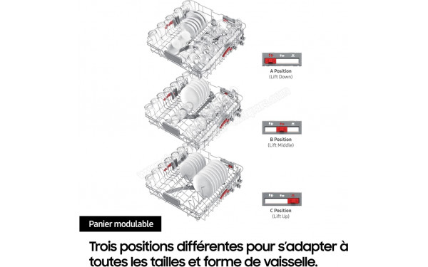 SAMSUNG DW80H77WAI0 - Panier modulable
