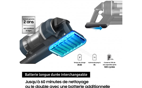 SAMSUNG F-VS20C85TW-V1 - Autonomie jusqu'&agrave; 60 minutes