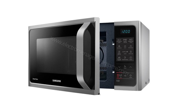 SAMSUNG MC28H5013AS - Vue 3/4 droite porte ouverte