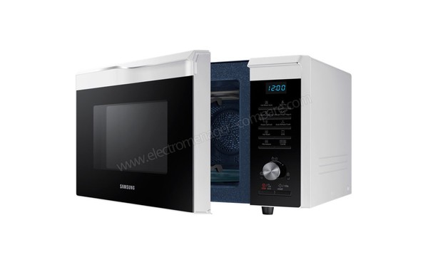 SAMSUNG MC28M6055CW - Vue 3/4 droite-porte ouverte