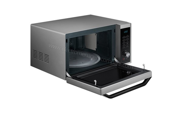 SAMSUNG MC32J7035AS - Vue 3/4 gauche, porte ouverte