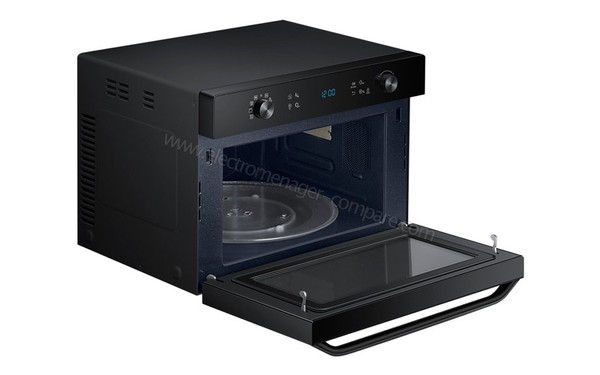 SAMSUNG MC35J8055CK - Vue 3/4 gauche, porte ouverte