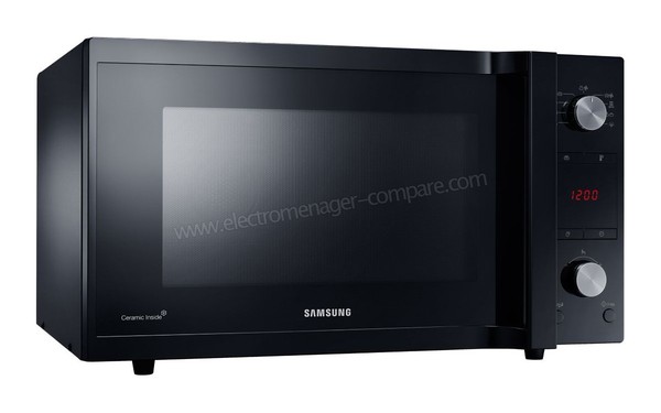 SAMSUNG MC455TERCBB - Vue 3/4 gauche (cr&eacute;dit : Boulanger)