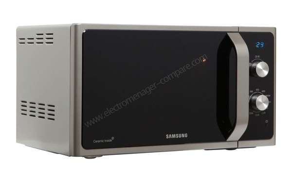 SAMSUNG MG23F301EFS - Vue 3/4 gauche (cr&eacute;dit : Boulanger)