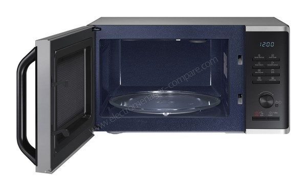 SAMSUNG MG23K3515AS/EC - Vue de face, porte ouverte (cr&eacute;dit : Boulanger)