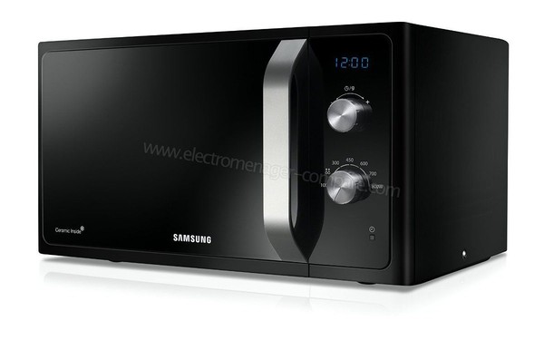 SAMSUNG MS23F301EAK - Vue 3/4 droite (cr&eacute;dit : Boulanger)