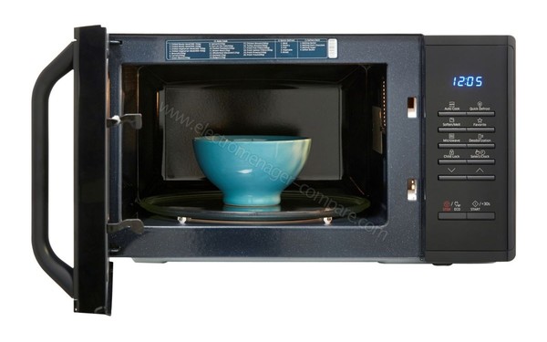 SAMSUNG MS23K3513AK - Vue de face, porte ouverte (cr&eacute;dit : Boulanger)