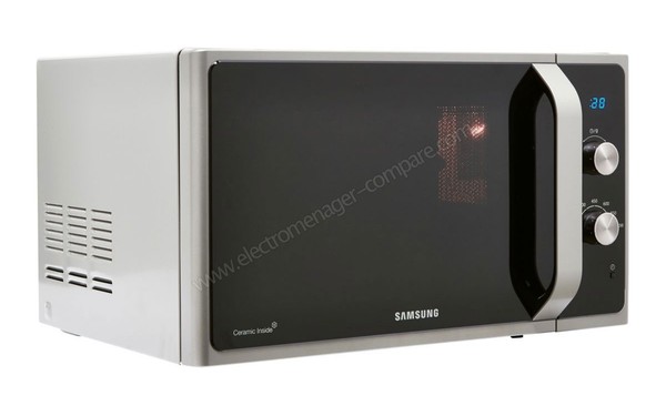 SAMSUNG MS28F303EFS - Vue 3/4 gauche (cr&eacute;dit : Boulanger)