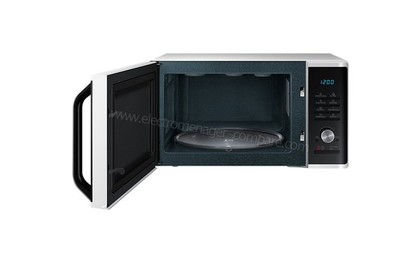 SAMSUNG MS28J5215AW - Vue de face, porte ouverte