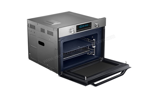 SAMSUNG NQ50H5533KS/EO - Vue 3/4 gauche, porte ouverte