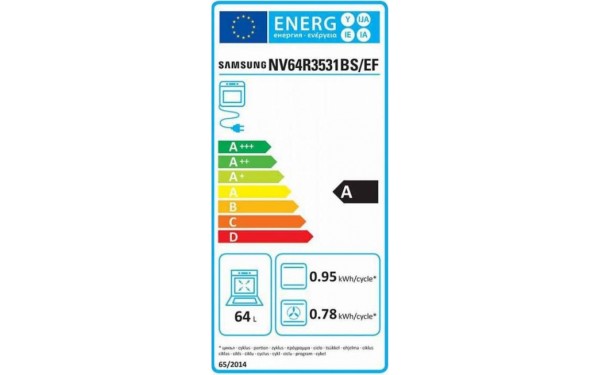 SAMSUNG NV64R3531BS - &Eacute;tiquette &eacute;nergie