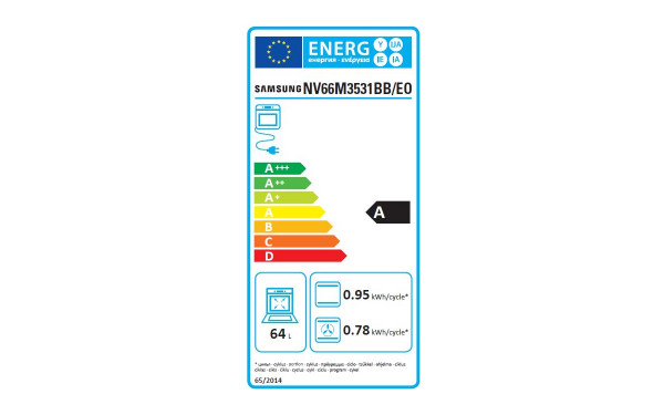 SAMSUNG NV66M3531BB/EO - &Eacute;tiquette &eacute;nergie
