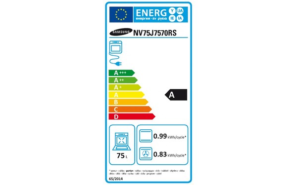 SAMSUNG NV75J7570RS - &Eacute;tiquette &eacute;nergie
