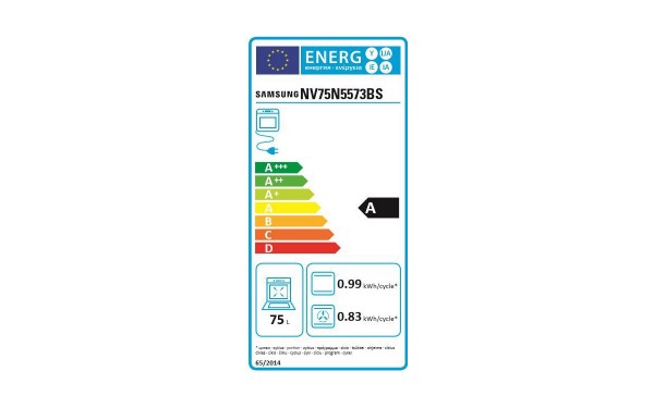 SAMSUNG NV75N5573BS - &Eacute;tiquette &eacute;nergie