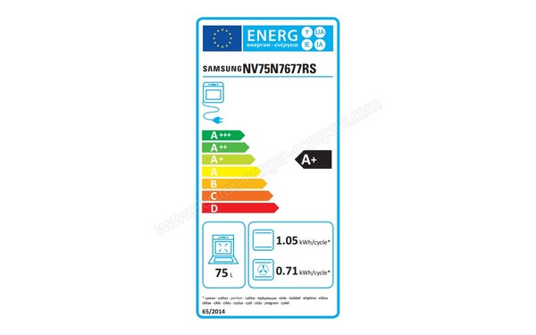 SAMSUNG NV75N7677RS/EC - Etiquette four entier