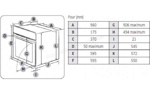 SAMSUNG NV7B44304AB - Dimensions