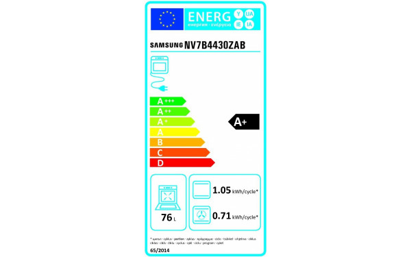 SAMSUNG NV7B4430ZAB/U3 - &Eacute;tiquette &eacute;nergie