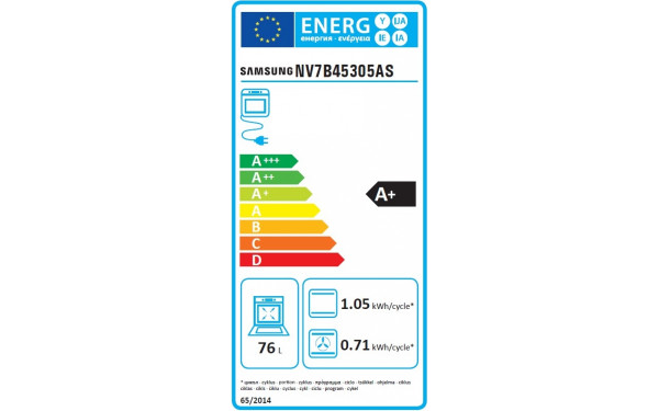 SAMSUNG NV7B44503AS - &Eacute;tiquette &eacute;nergie